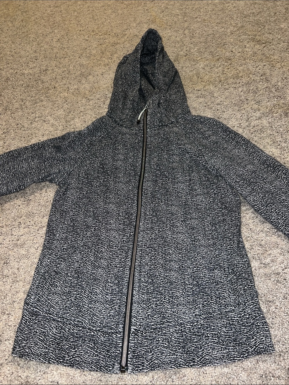 lululemon athletica Black & White Hooded Zip Bomber